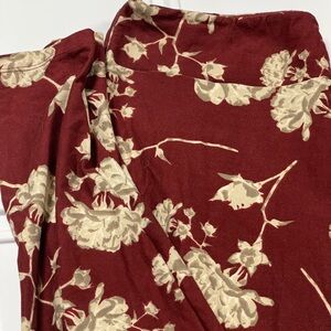 LulaRoe Floral Print Burgundy and Beige TC Leggings—All LulaRoe Buy 2 Get 1 Free